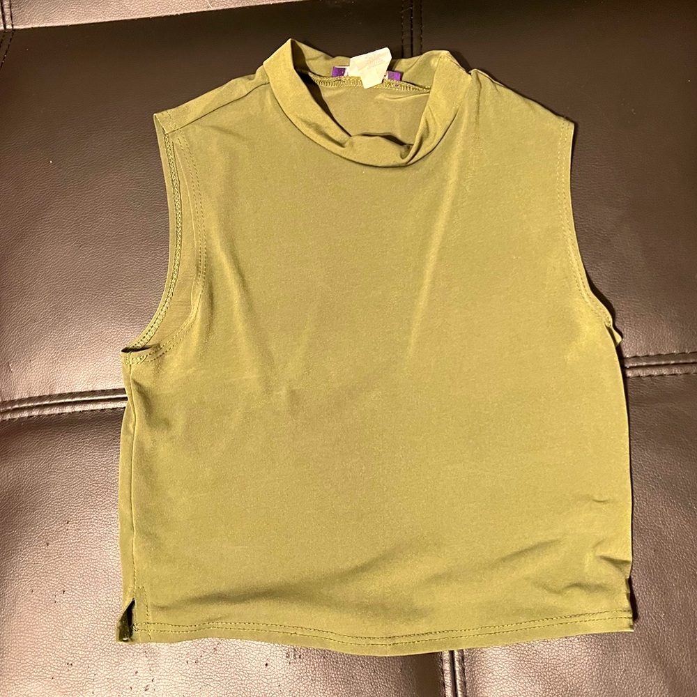 Olive Crop Top